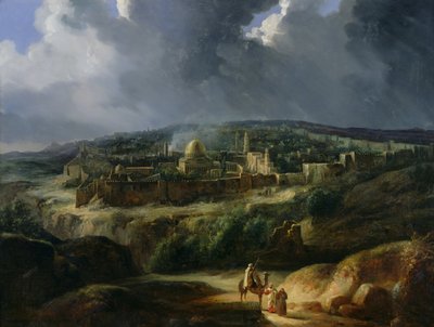 Veduta di Gerusalemme dalla Valle di Giosafat, 1825 da Auguste Forbin